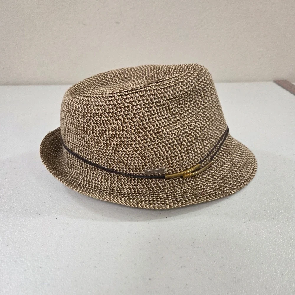 The Hatter Company Brown Marled Woven Fedora Hat Style 7845 Mens Womens